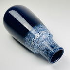 Vintage blue ceramic vase Lava by Jasba, West Germany, 1960s