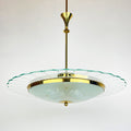 Vintage Fontana Arte Disk Chandelier by Pietro Chiesa, 1940s Italian Lighting