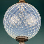 Vintage blue murano sphere ball pendant lamp Italy 1970s Mid-century italian lighting