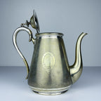 Antique silver plated coffee pot by BENETFINK&Co, Cheapside London, England, late 19th century