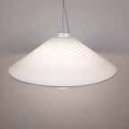 Retro swirl murano glass pendant lamp Italy 1970s Mid-century light