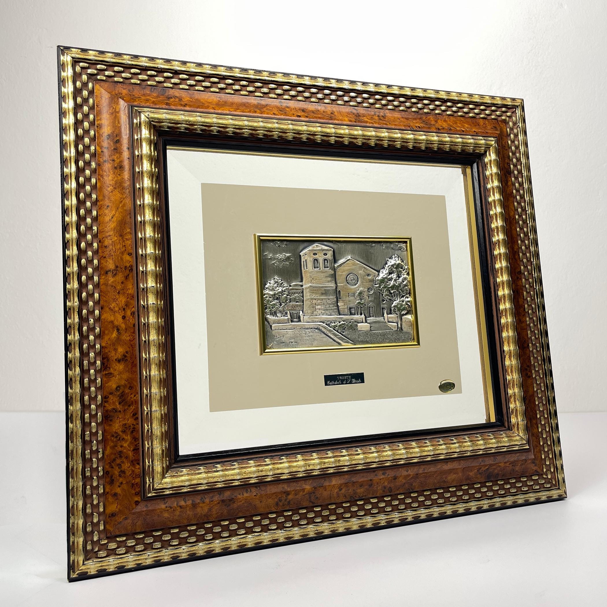 Original Silver and Gold relief picture collection AG3, Italy, 2000s, Vintage home decor
