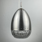 Mid-century glass pendant lamp Italy 1960s Vintage Italian lighting Space Age