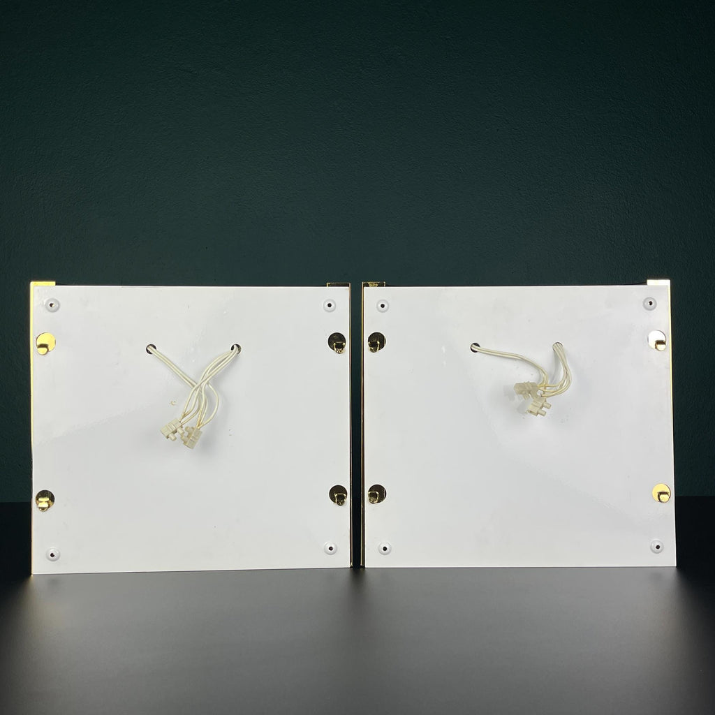 Art Deco Murano Glass Wall Sconces by De Majo, 1970s - Set of 2