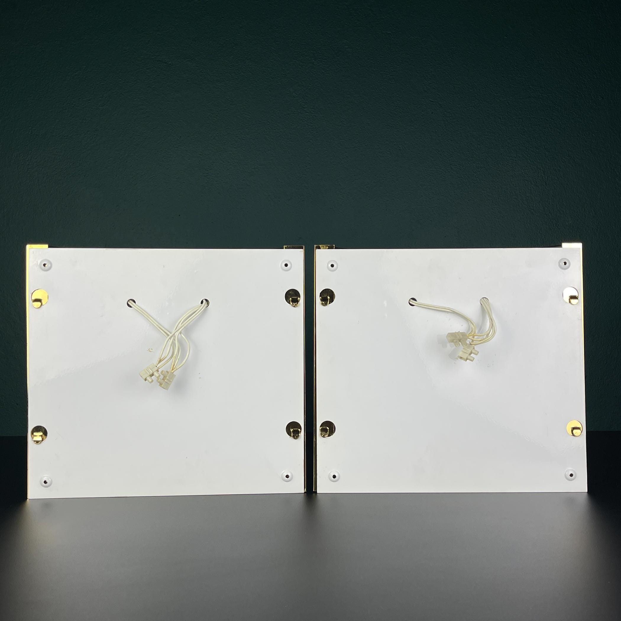 Art Deco Murano Glass Wall Sconces by De Majo, 1970s - Set of 2
