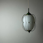 Chandelier by Angelo Lelii for Arredoluce, Italy 1958, Opaline glass and brass