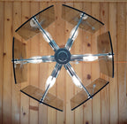 Mid-Century Modern Smoked Glass Pendant Lamp: EMI Poljcane Yugoslavia '70s