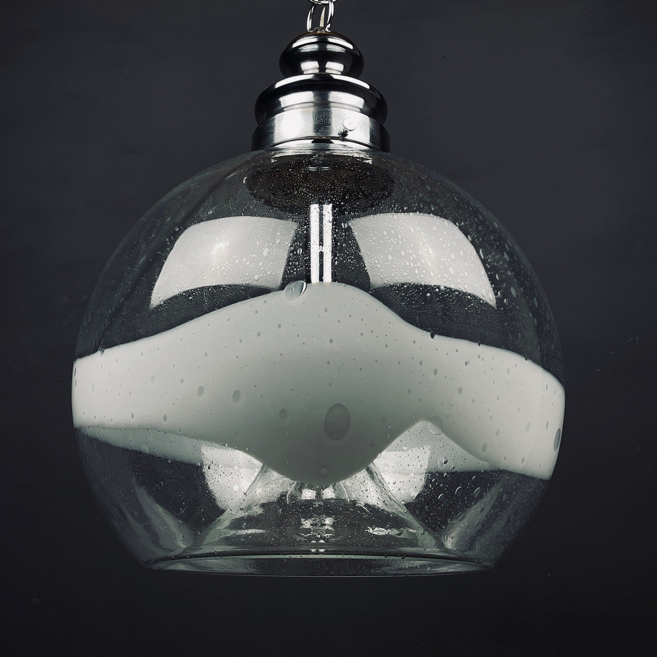 Large Murano Pendant Lamp: Ettore Fantasia & Gino Poli, 1960s Space Age