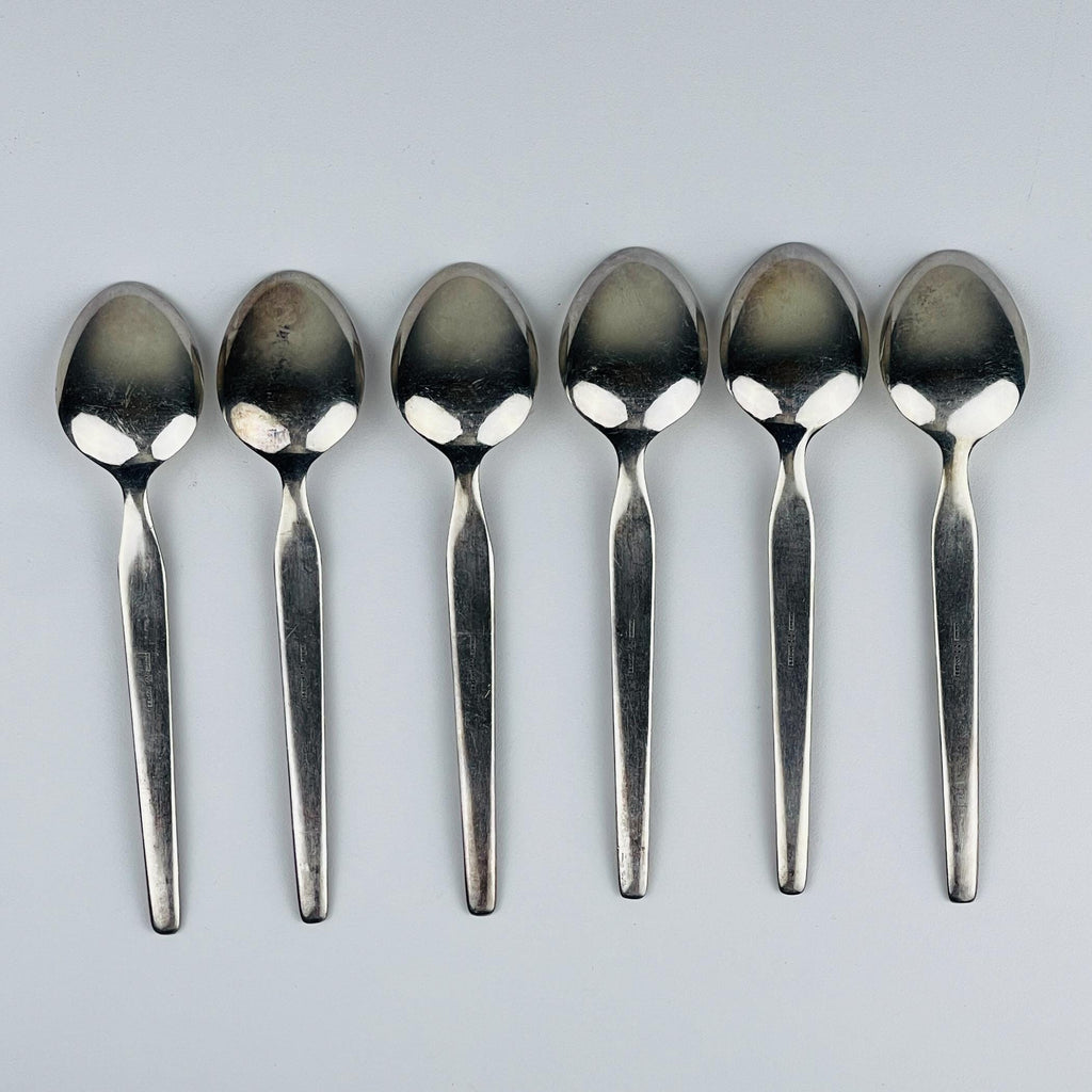 Vintage classic silver plate teaspoons by Paul Wirths, Solingen, Germany, 1950s, Set of 6