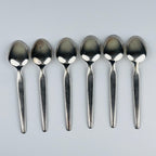 Vintage classic silver plate teaspoons by Paul Wirths, Solingen, Germany, 1950s, Set of 6