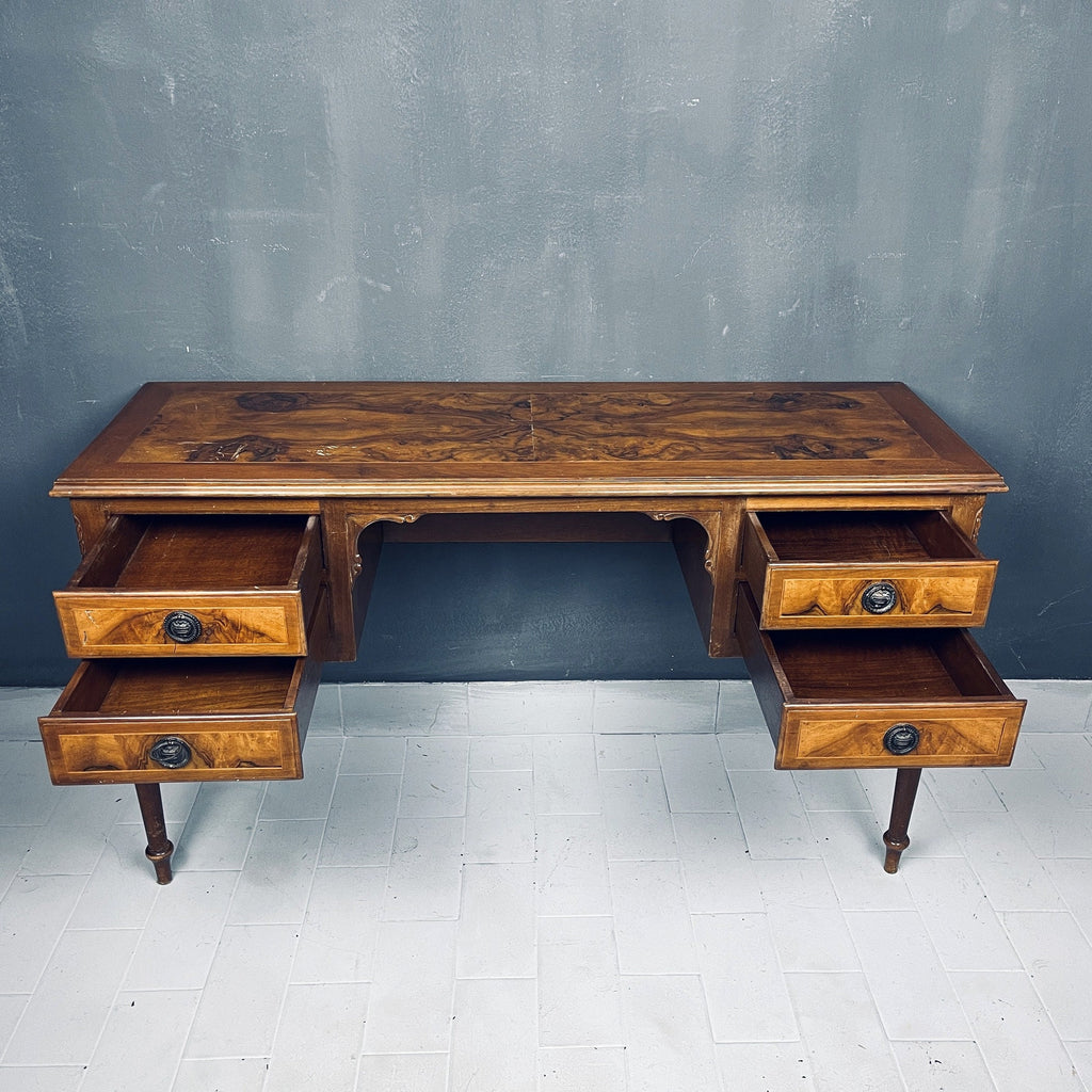Vintage wood sideboard Italy 1950s  venetian wooden console table