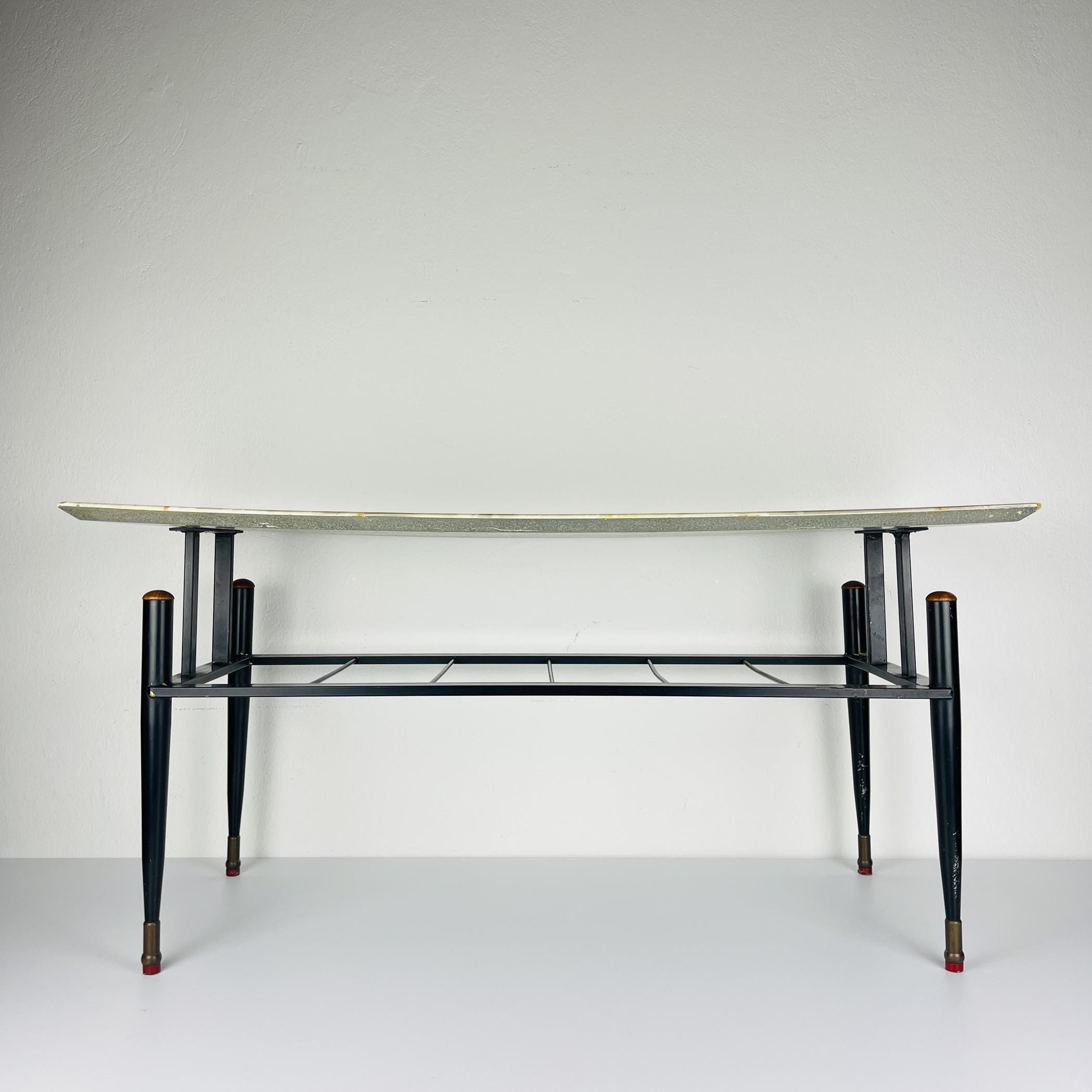 Vintage coffee table Italy 1950s Art deco Mid-century Italian Modern