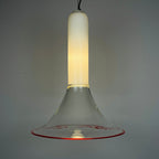 Murano Glass Pendant Lamp: Mid-Century Modern Italian Lighting by Leucos, 1970s