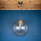 Vintage La Murrina Swirled Murano Glass Pendant Lamp - 1970s Italian Lighting
