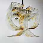 Vintage Murano glass chandelier by Mazzega, Italy 1970s, Space age, Mid-century modern