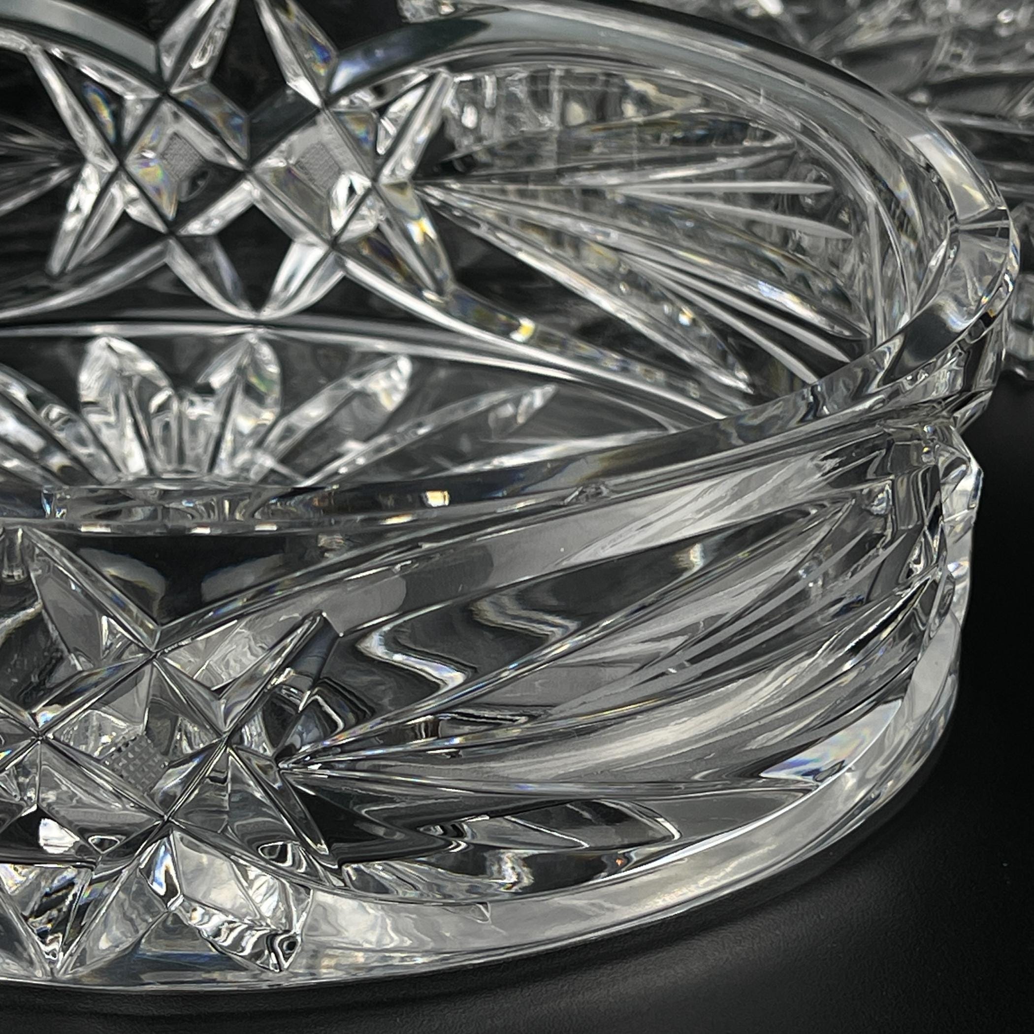 Vintage Bohemian glass candy bowl by Bohemia Crystal, Czechoslovakia, 1970s