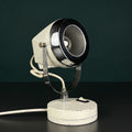 Mid-century white desk lamp, Italy 1960s, Retro lighting Space Age Atomic
