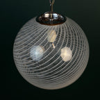 Vintage swirl murano pendant lamp, Italy 1970s