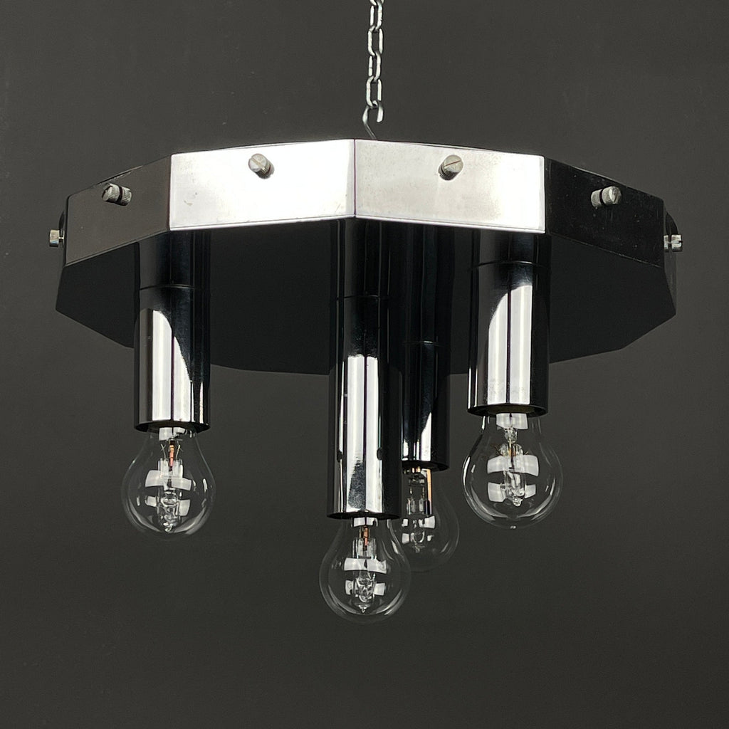 Vintage large murano chandelier by AV Mazzega Italy 1970s Mid-century italian lighting