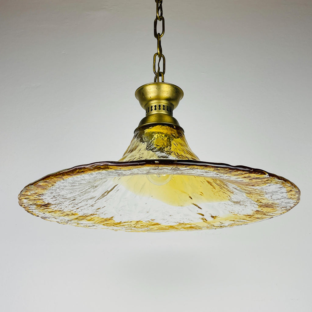 Vintage murano pendant lamp by AV Mazzega, Italy 1950s