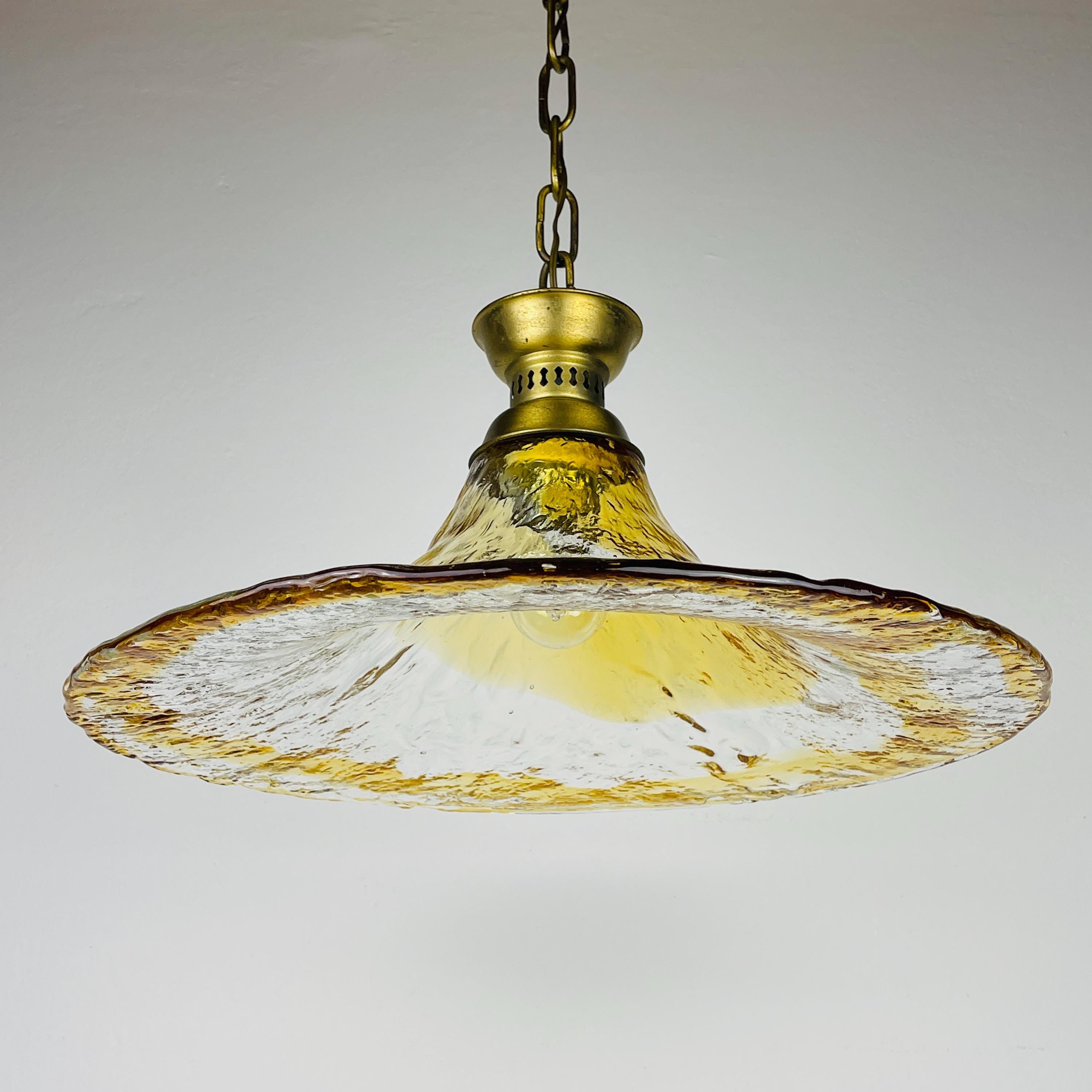 Vintage murano pendant lamp by AV Mazzega, Italy 1950s