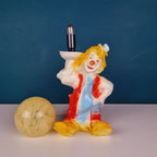 Vintage ceramic table lamp Clown Italy 1960s Retro nightlamp Lamp for children's room