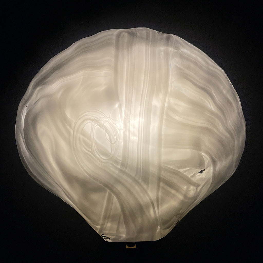 Vintage murano wall lamp Seashell by "La Murrina" Italy 1980s MCM unique Italian lighting