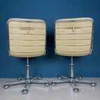 Vintage Italian Desk Chairs - 1970s Mid-Century Modern Style - Set of 2