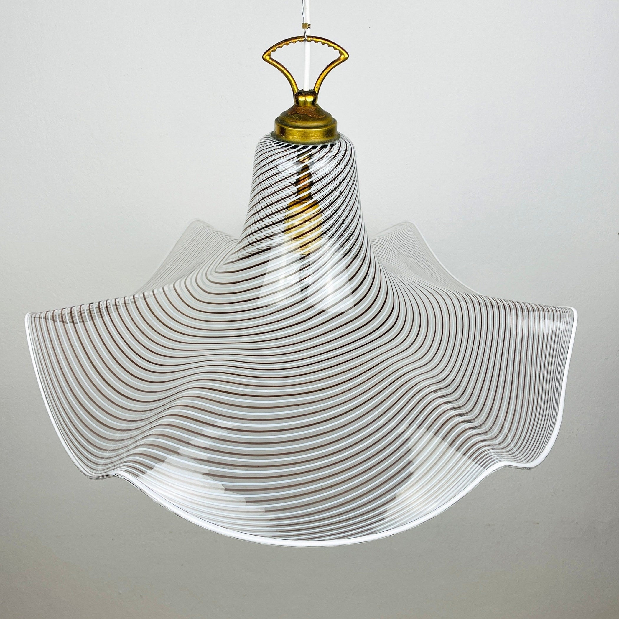 Murano glass pendant lamp Italy '70s Mid-century modern lighting