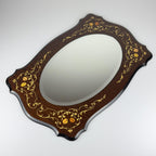 Vintage large wooden mirror, Italy 1970s