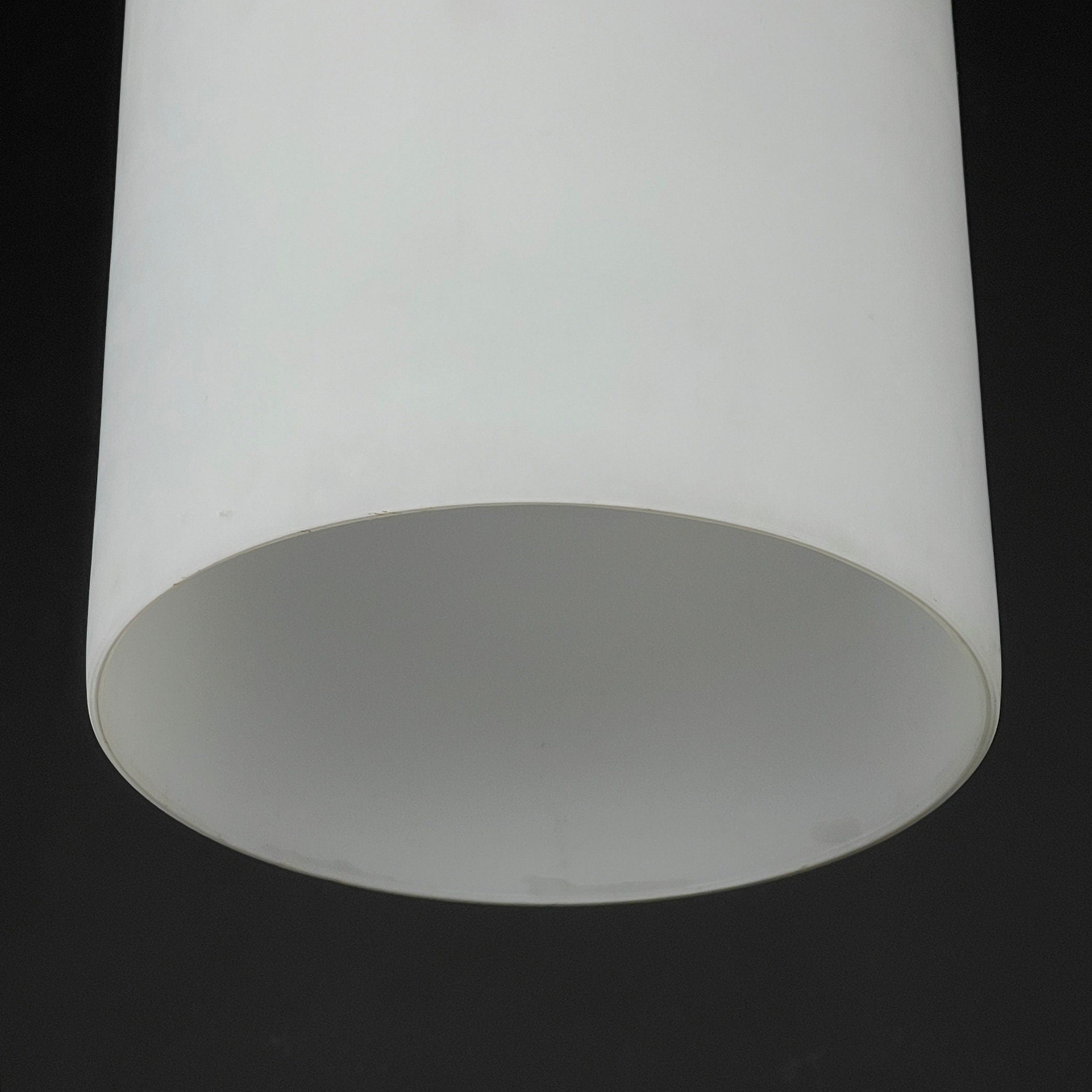 Mid-century opalin glass pendant lamp Italy 1960s Set of 2 Industrial italian lighting
