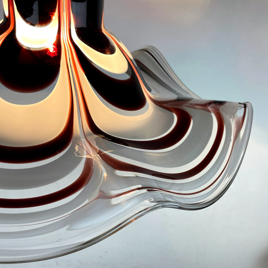 Original murano pendant lamp Flower by AV Mazzega Italy 1970s