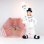 Vintage large ceramic table lamp Clown Italy 1960s Retro nightlamp Lamp for children's room