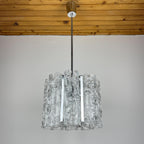 Vintage Ice Murano chandelier by AV Mazzega, Italy 1970s, Mid-century Italian lighting