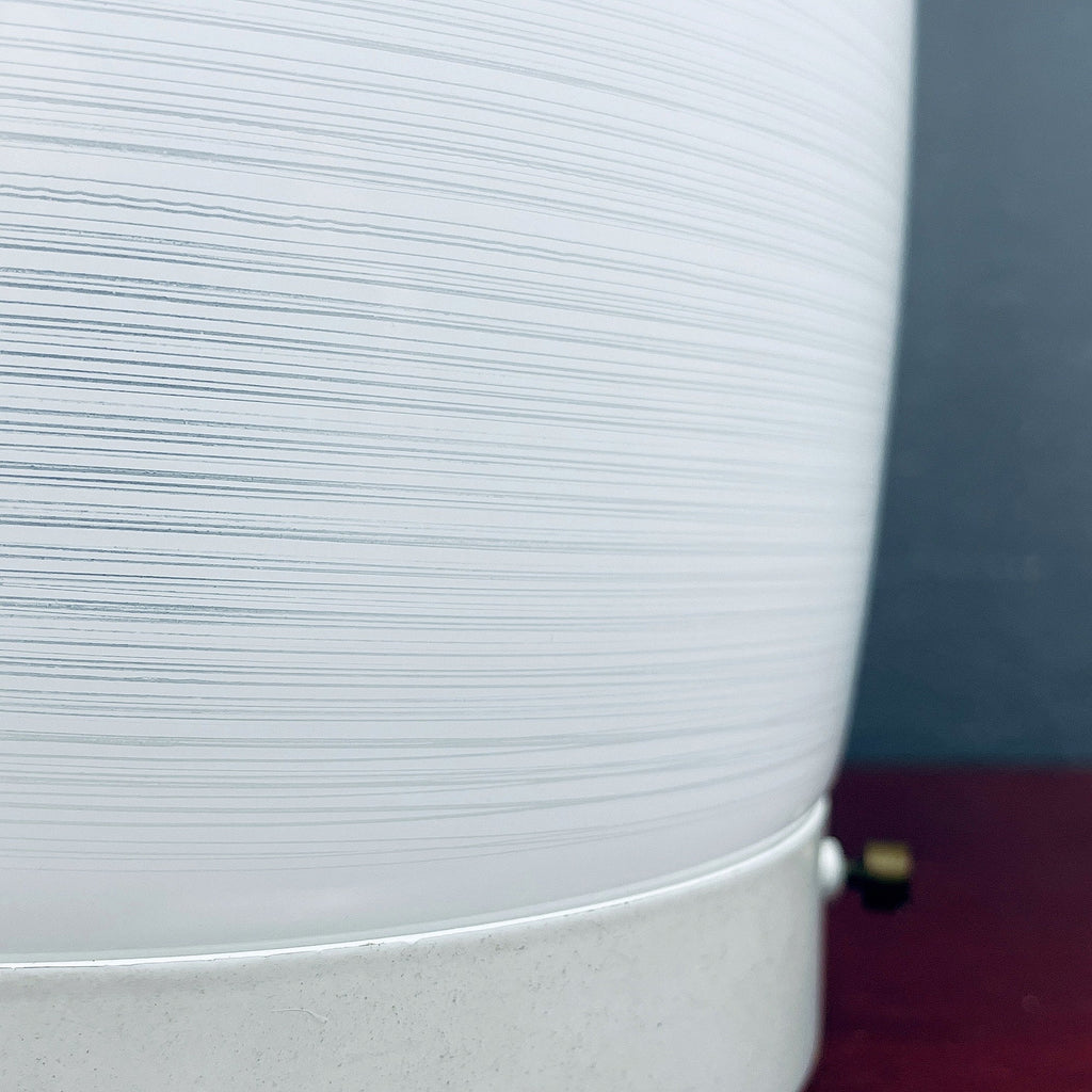 Mid-century white glass ceiling lamp Italy 1970s Retro home decor