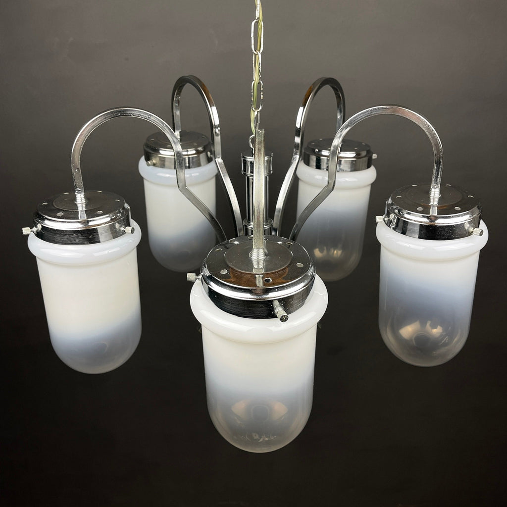 Mid-Century Murano Glass Chandelier - Italian Space Age Lighting