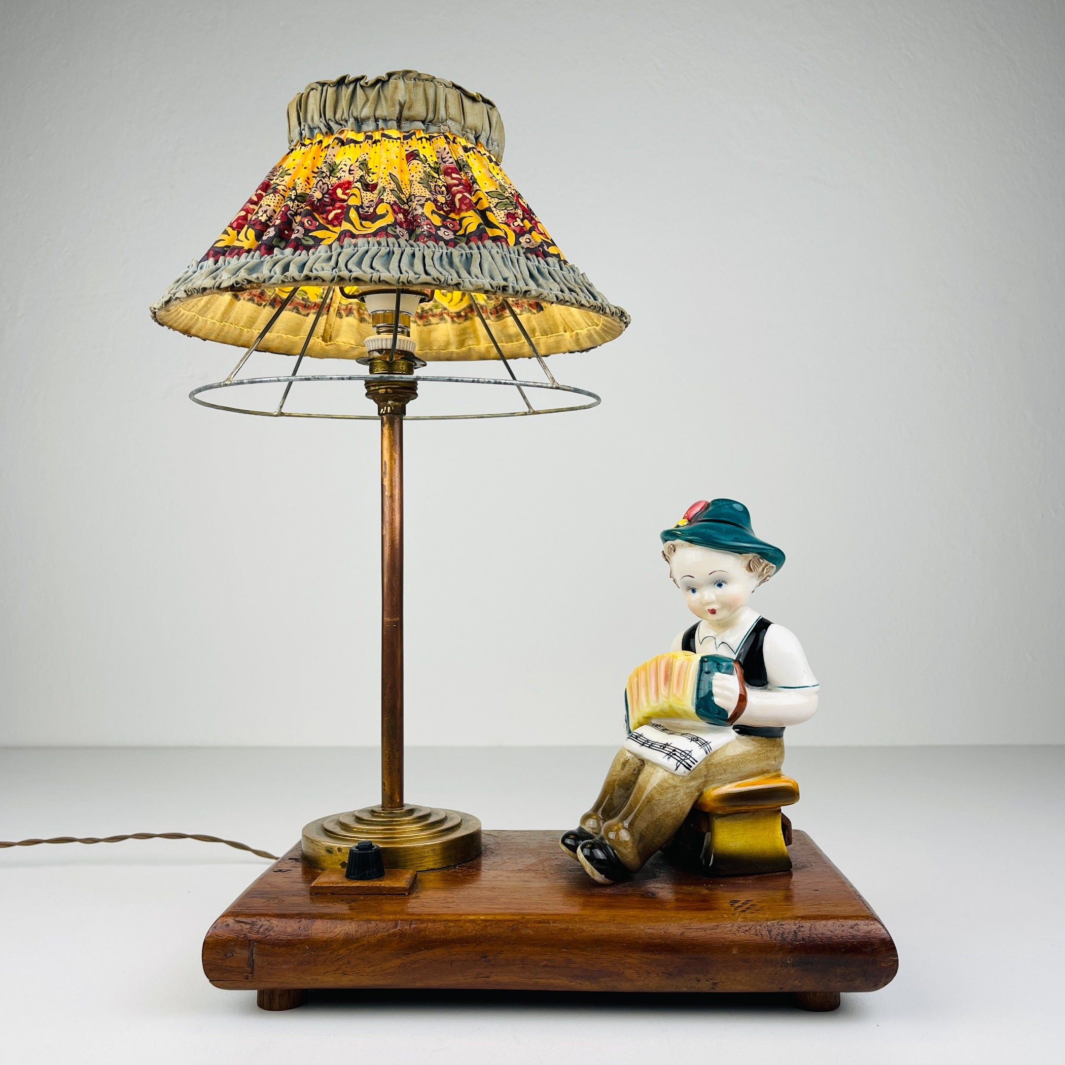 Antique table lamp, Italy, 1930s, Vintage home decor