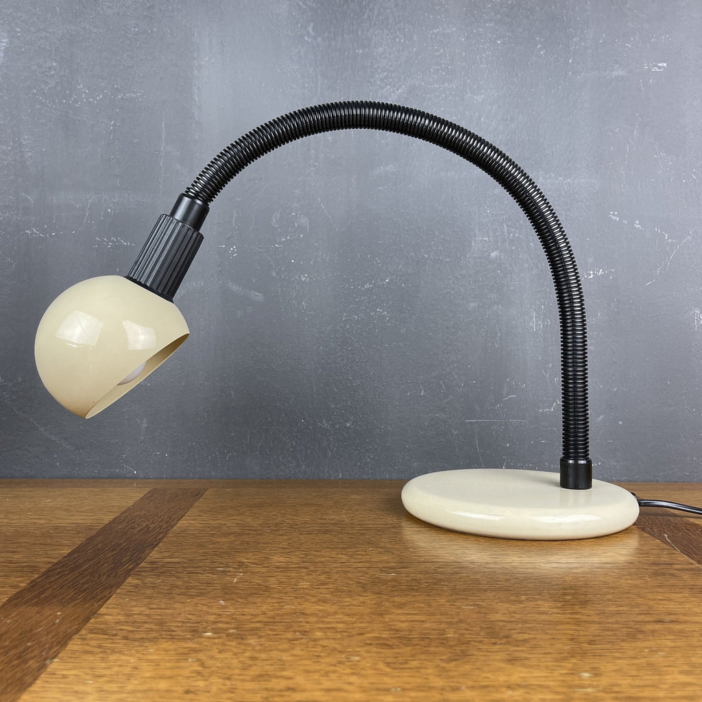 Retro beige desk lamp Italy 1980s Goose table lamp