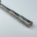 Vintage silver plated cake spatula with a bamboo-shaped handle, Italy 1950s