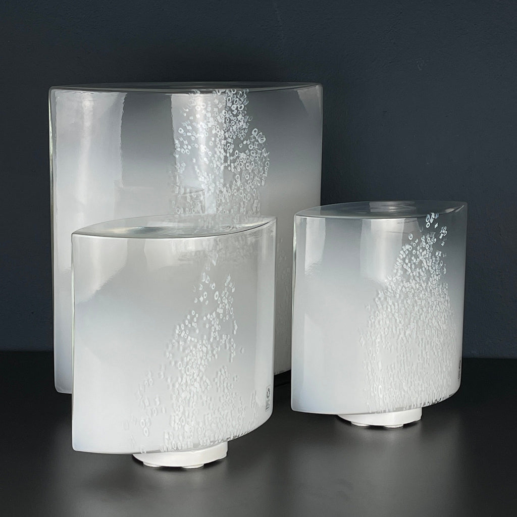 Pair of murano table lamps Idra by Rosanna Tosa for Leucos, Italy 1980s
