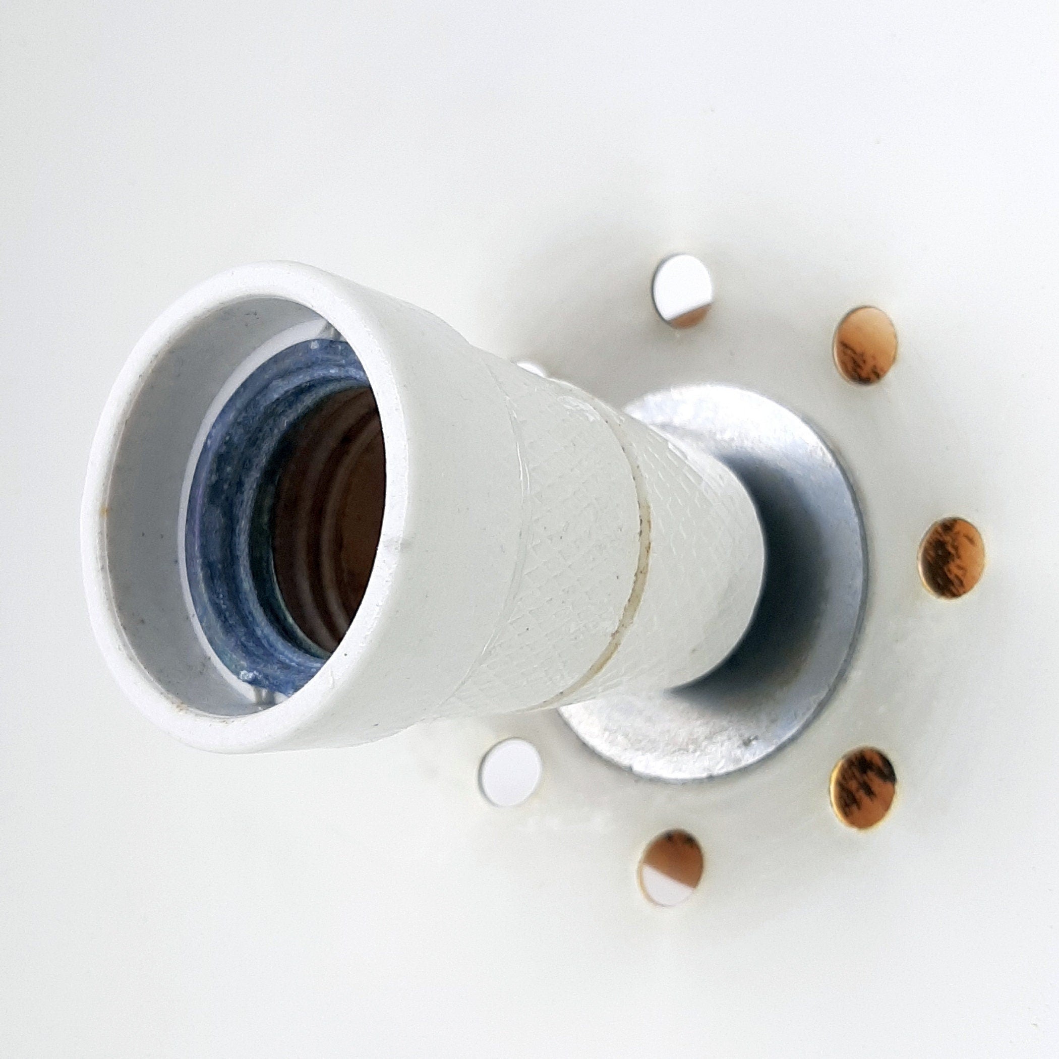 Retro metal pendant lamp Sijaj Hrastnik Yugoslavia 1970s Mid-century lighting Industrial light