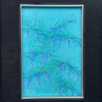 Luigi Targa, Blue Flowers, Padua, Italy 1970s, Oil on Canvas, Framed