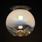 Large murano glass pendant lamp by Mazzega Italy 1960s Mid-century lighting