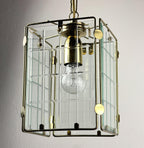 Vintage brass pendant lamp, Italy, 1970s, Mid-century Italian modern