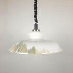 White Glass Pendant Lamp, Yugoslavia 1970s