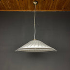Vintage swirl Murano glass pendant lamp Italy 1970s White Mid-century Lighting Vintage chandelier