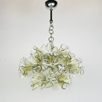 Murano glass chandelier by Mazzega, Italy 1970s, Mid-century modern lamp