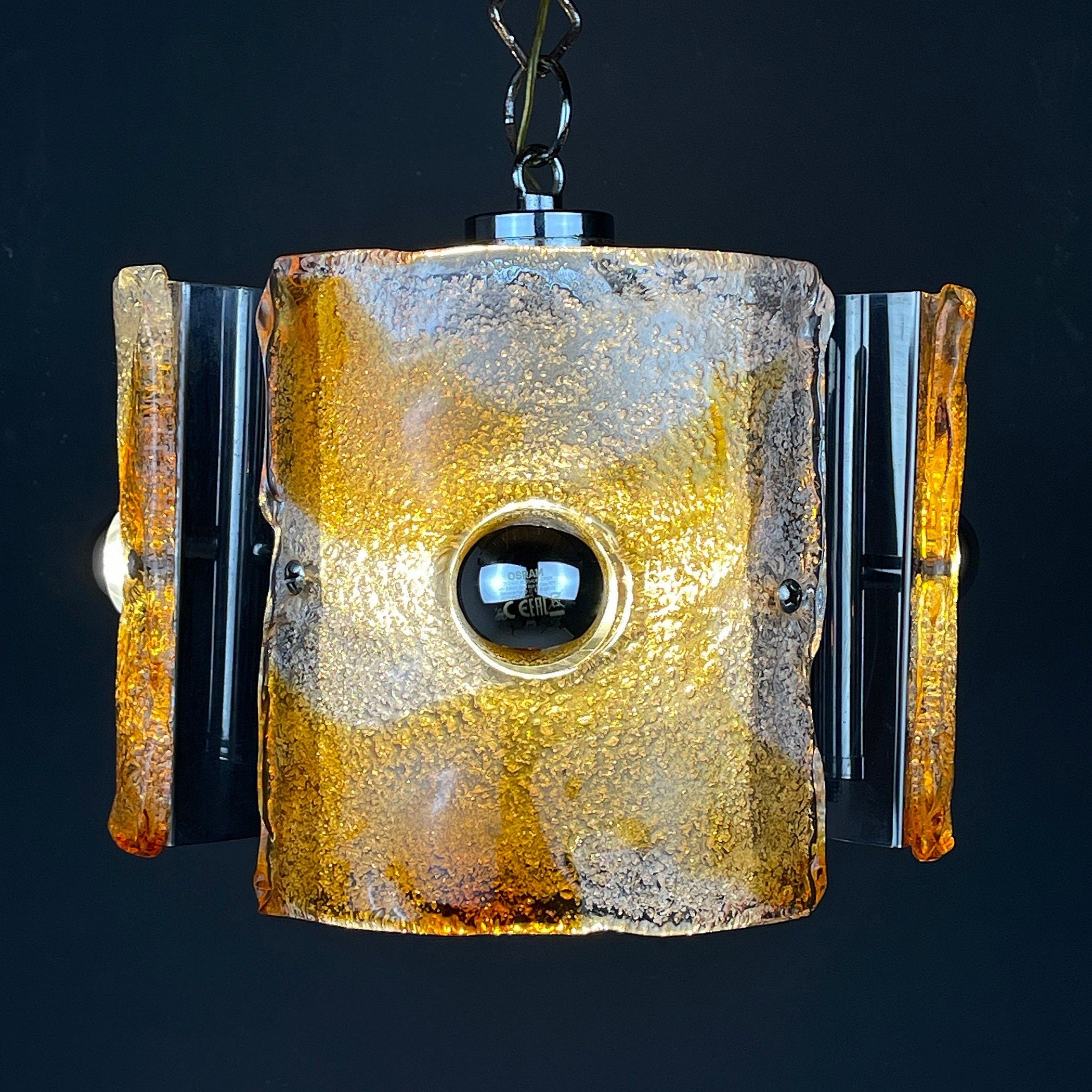 Mid-Century Murano Glass Chandelier by AV Mazzega, Italy 1970s