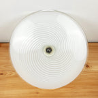 Retro swirl murano glass pendant lamp Italy 1970s Mid-century light