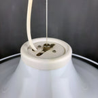 Murano glass white pendant lamp Italy 1970s Mid-century lighting XL ceiling lamp